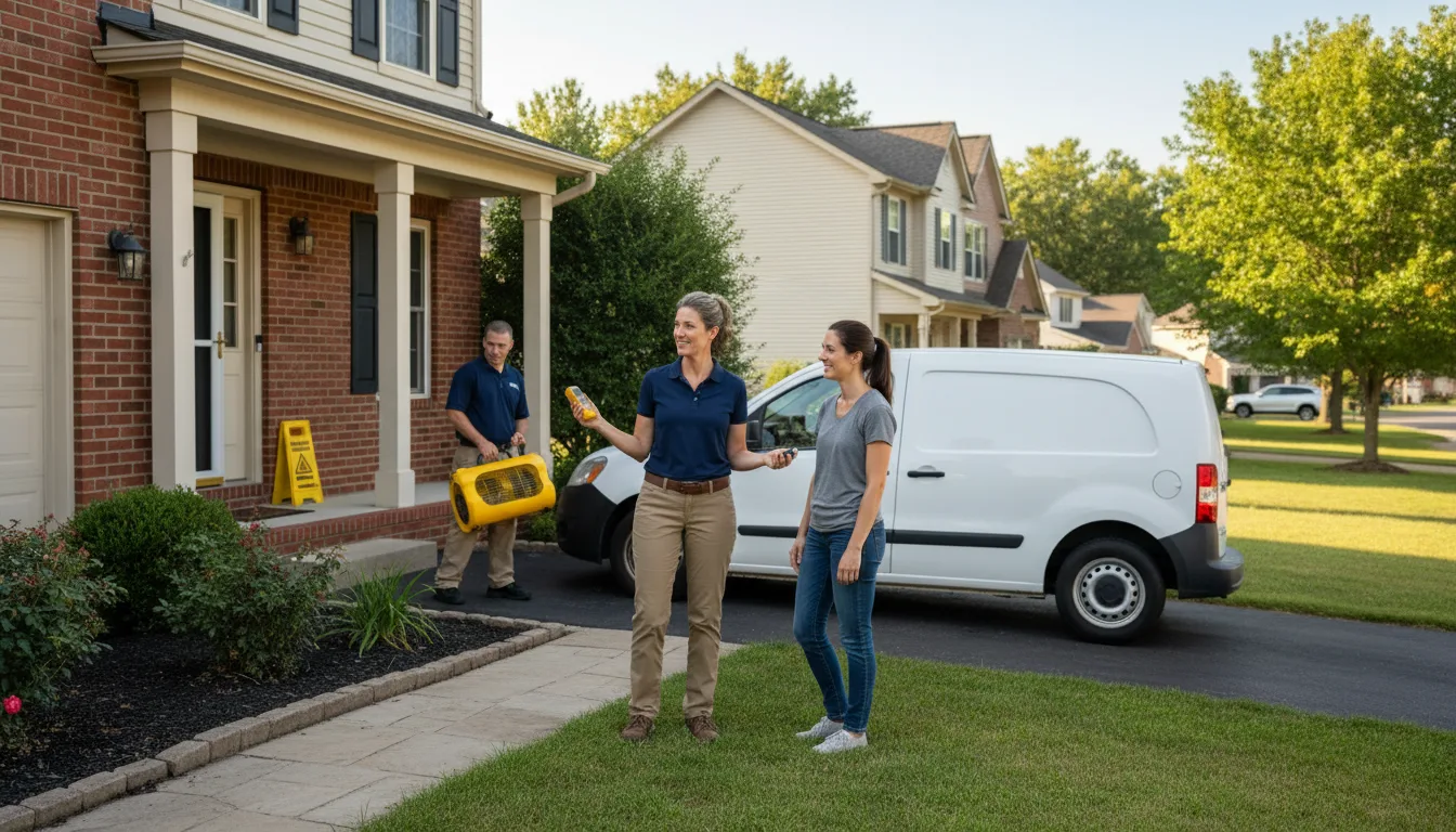 Residential water damage restoration in Mapleton Depot, PA